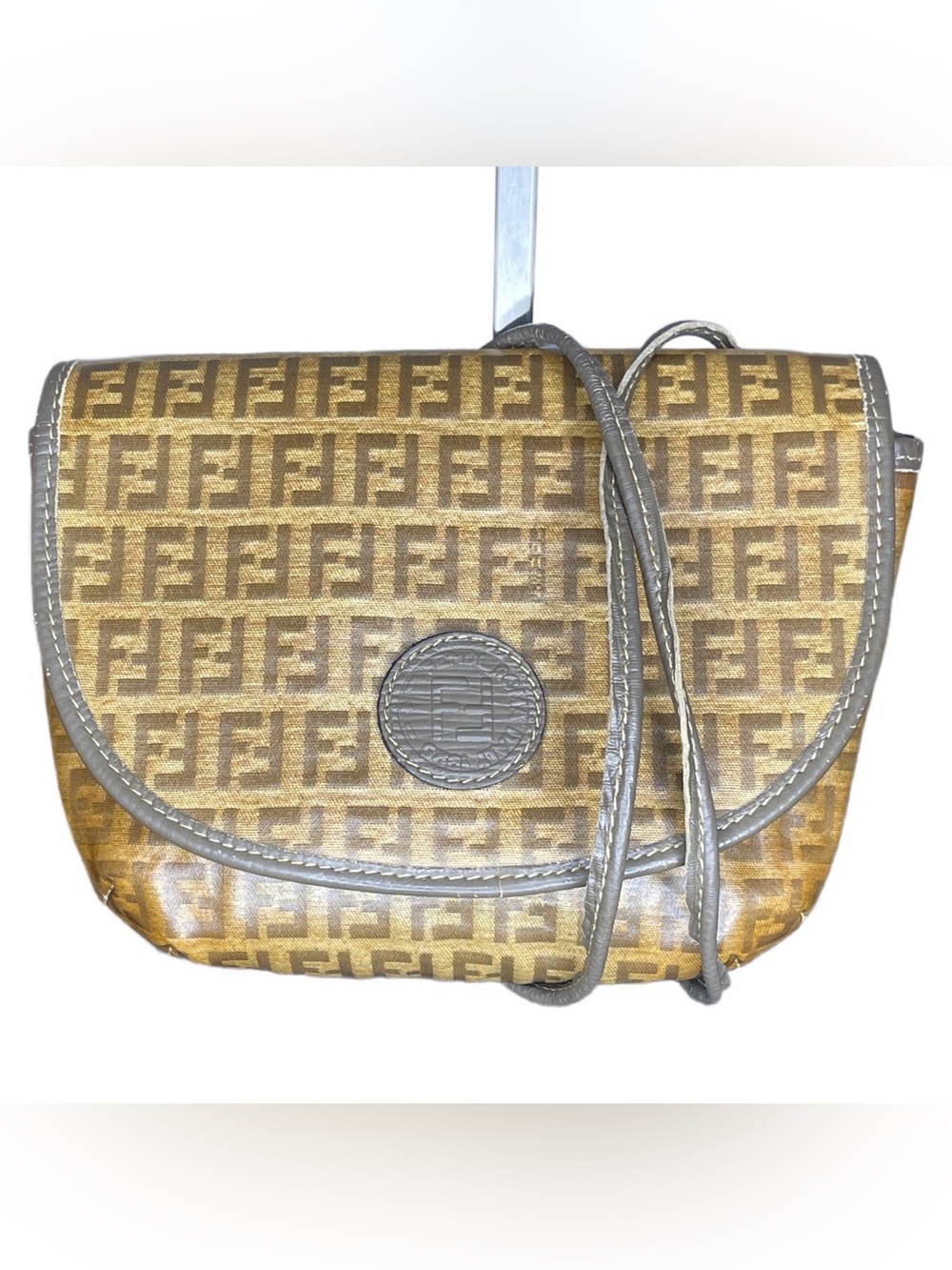 Fendi Zucchino/Zucca Monogram Crossbody Bag